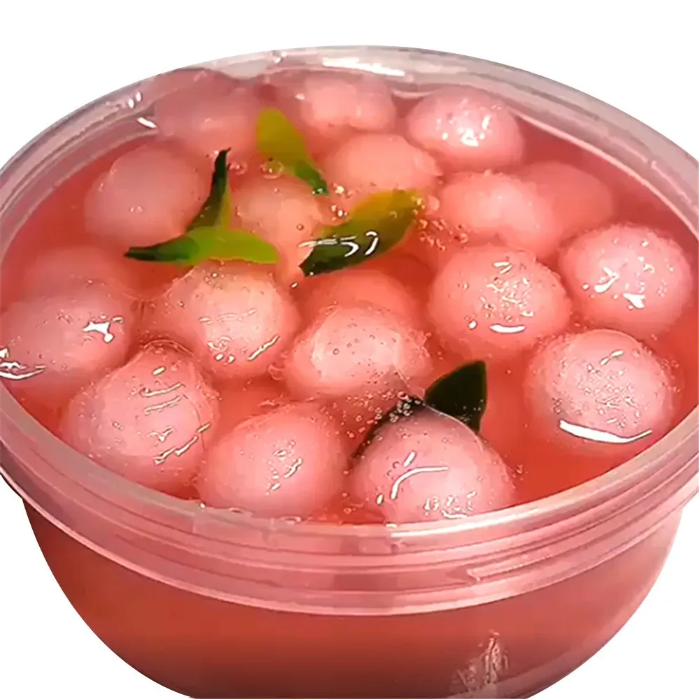 الوحل الوردي الخوخ المعطرة الإجهاد الاطفال واضح كريستال لعبة كريستال الطين الوحل لعبة الضغط السنة الجديدة، هدية عيد الميلاد #1