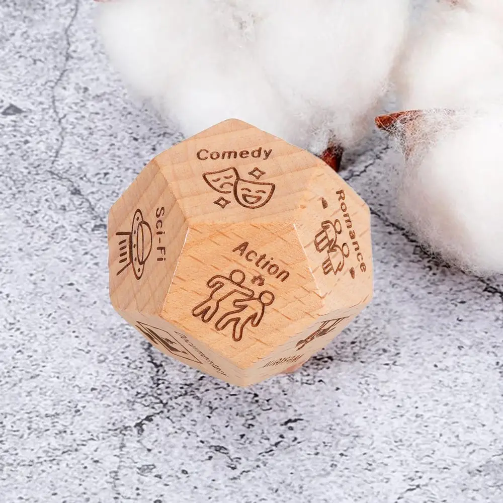 1pc Wood Movie Decider Dice Funny Anniversary Take Out Dice Movie Cube Game Date Night Ideas Valentines Day