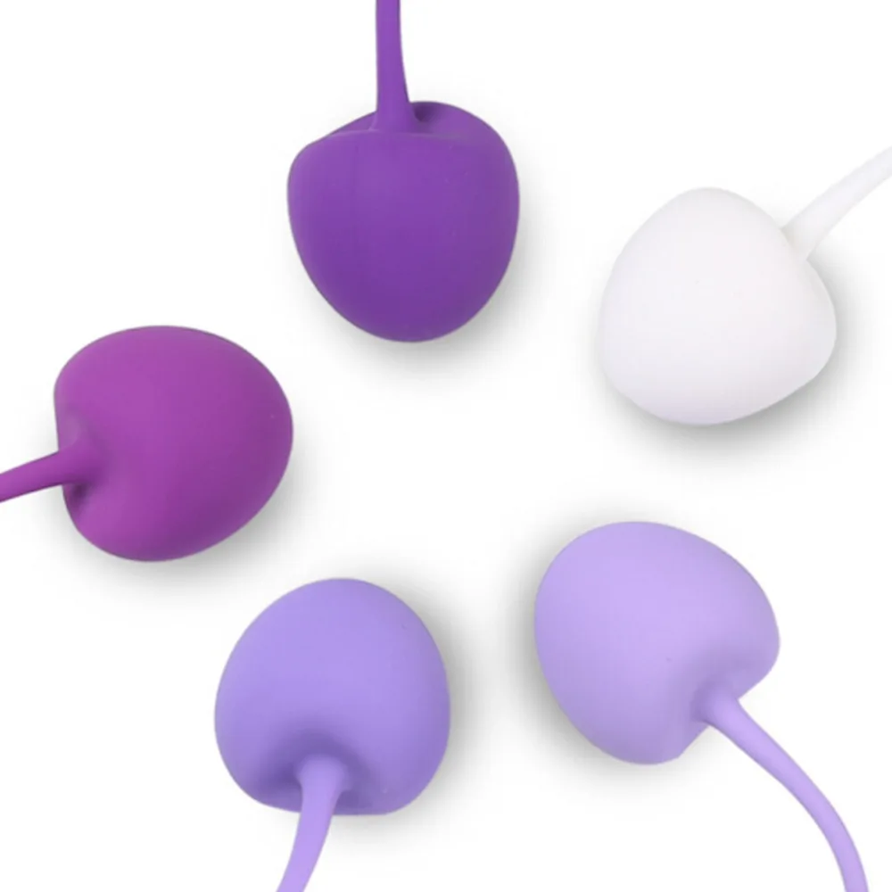 Cherry Shaped Kegel Balls Set, 5 Graduated Weighted Silicone Balls for Pelvic Floor Training & Postpartum Recovery 5