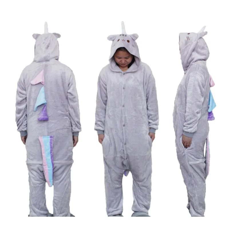 Black Sheep Onesies Kugurumi Cartoon Animal Cat Pajamas Cosplay Costumes Adult Funny Sleepwear Winter Jumpsuit Onepiece