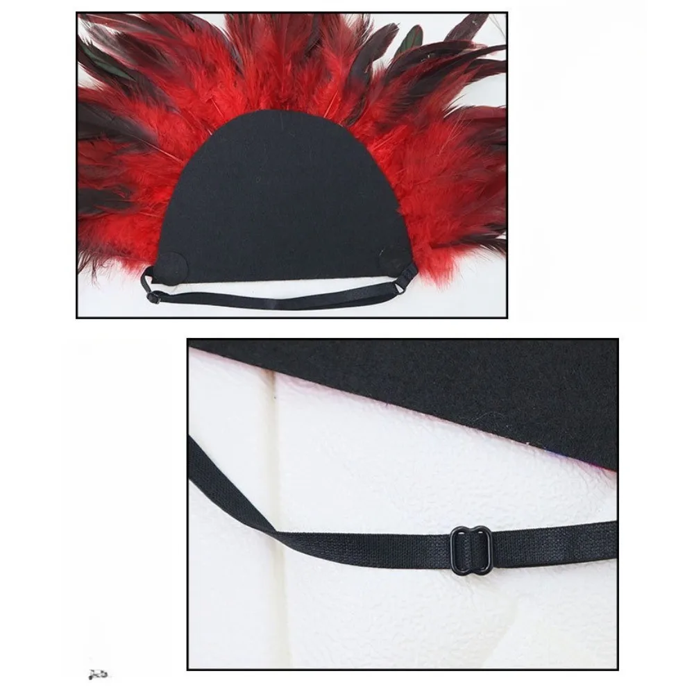 مجموعة حفلات الكرنفال القوطية - سوار قوطي شال ريش وإكسسوارات أداء تنكرية