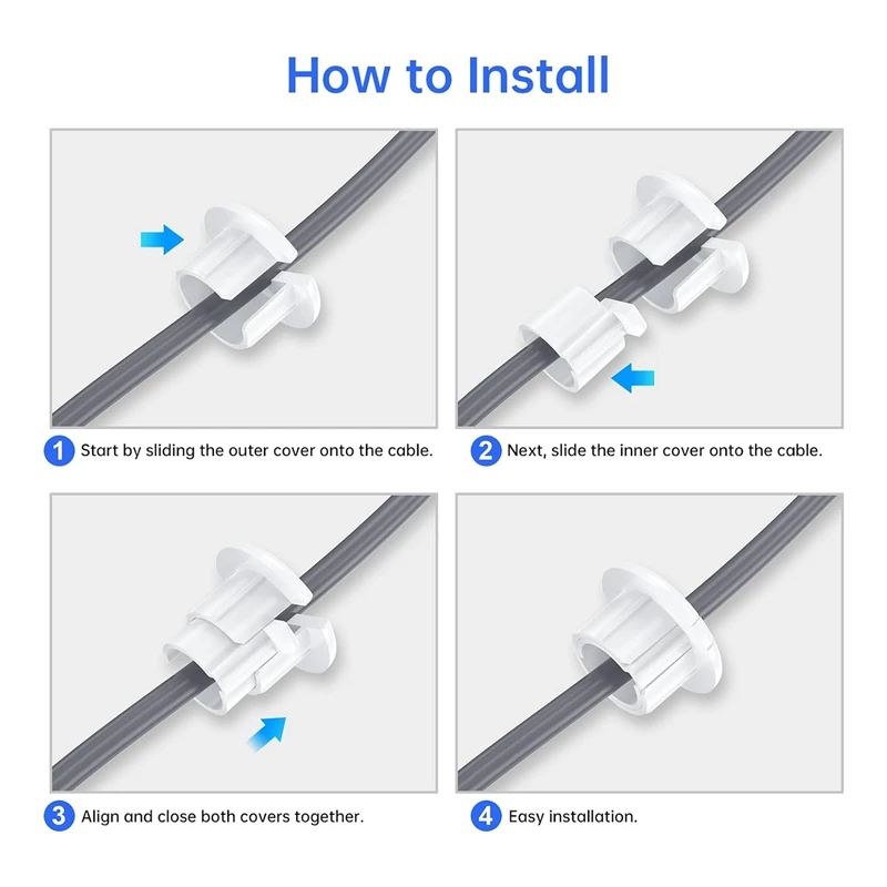 Набор настенных втулок для кабеля Starlink Dishy Ethernet, комплект для прокладки кабеля, комплект втулок для подачи отверстия в стене, комплект втулок для кабеля, 2 шт.