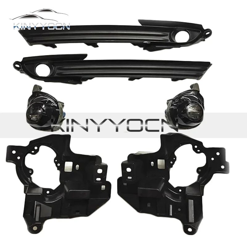 For Mazda CX-5 CX5 II 2017 18 19 20 21 22 LED Front Bumper Fog Light Cover Foglight Fog Lamp Foglamp Frame Assy DRL Grill