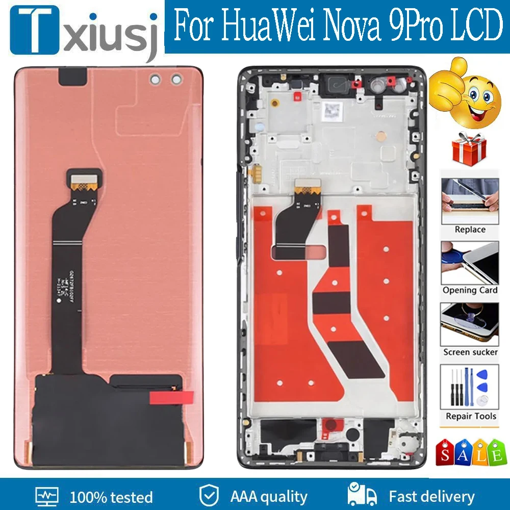 Boutique For Huawei Nova 9Pro RTE-AL00 Hebe-BD00 LCD Display Touch Screen Digitizer Assembly For Nova 9Pro LCD 5G Display Screen