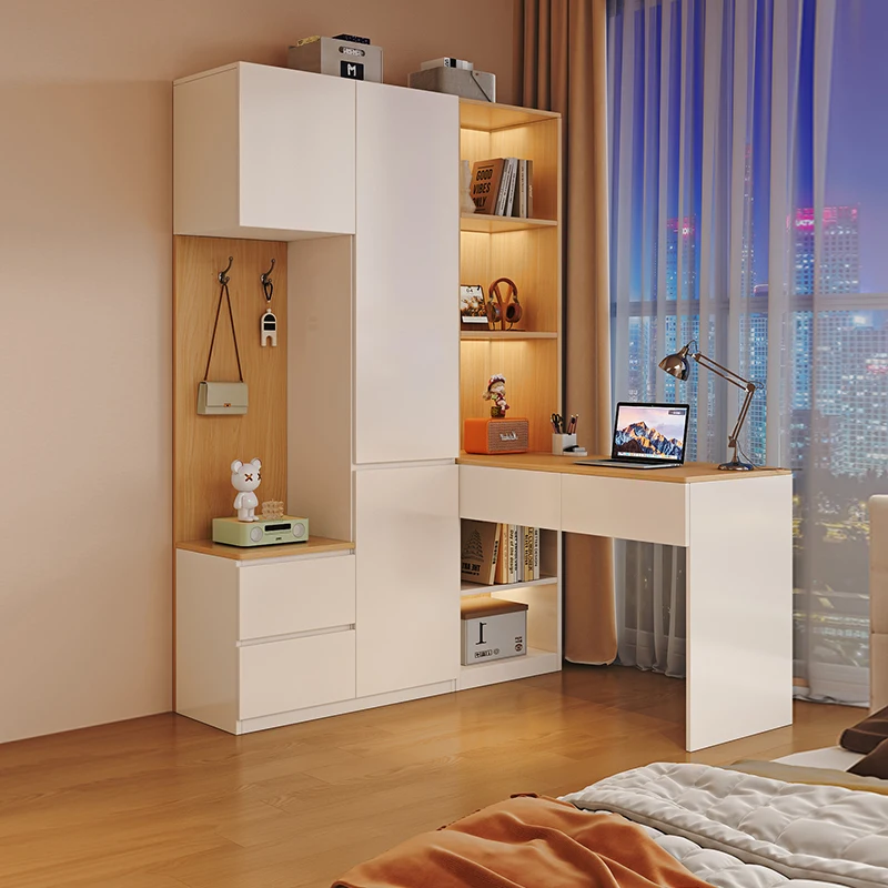 Wardrobe, desk, integrated combination cabinet, multi-functional, household bedroom, small apartment, multi-functional