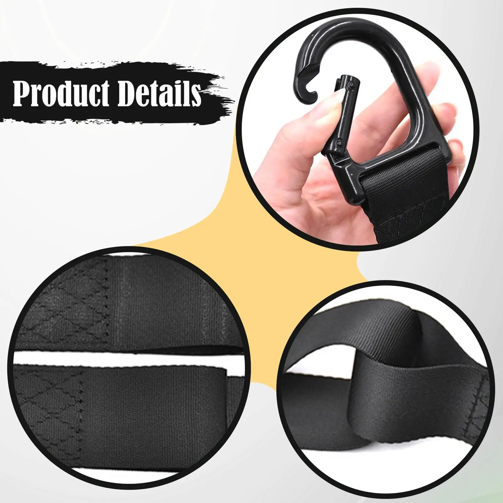 

Snowmobile Tow Strap Reinforced Nylon Towing Rope Sled Pulling Accessory Long Safety Gear for Winter Skiing