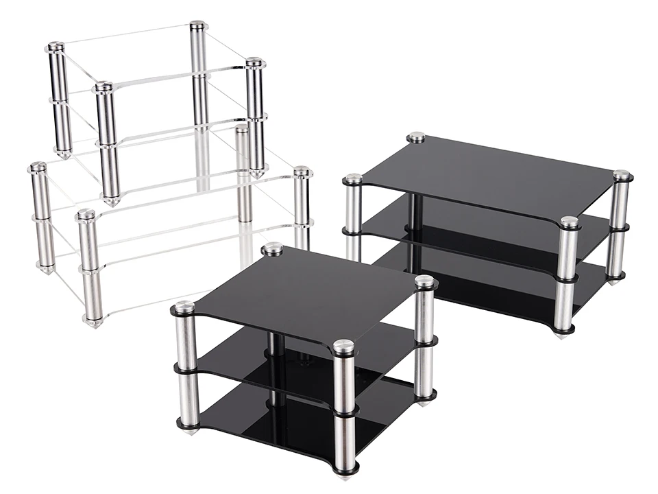 Acryl-Aluminiumlegierungs-Rack HIFI-Decoder-Verstärker Kopfhörerverstärker Doppelschichtiger Aufbewahrungsständer – Detail 1