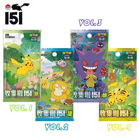 Original Genuine Pokemon Trading PTCG Cards Collected 151 Vol.2 See Supplementary Pack 151 Coin Set Collect Card Book Child Gift