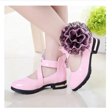 Girls leather princess shoes 2021 spring autumn children\'s shoes school girl casual footwear teenage wedding party dance shoes