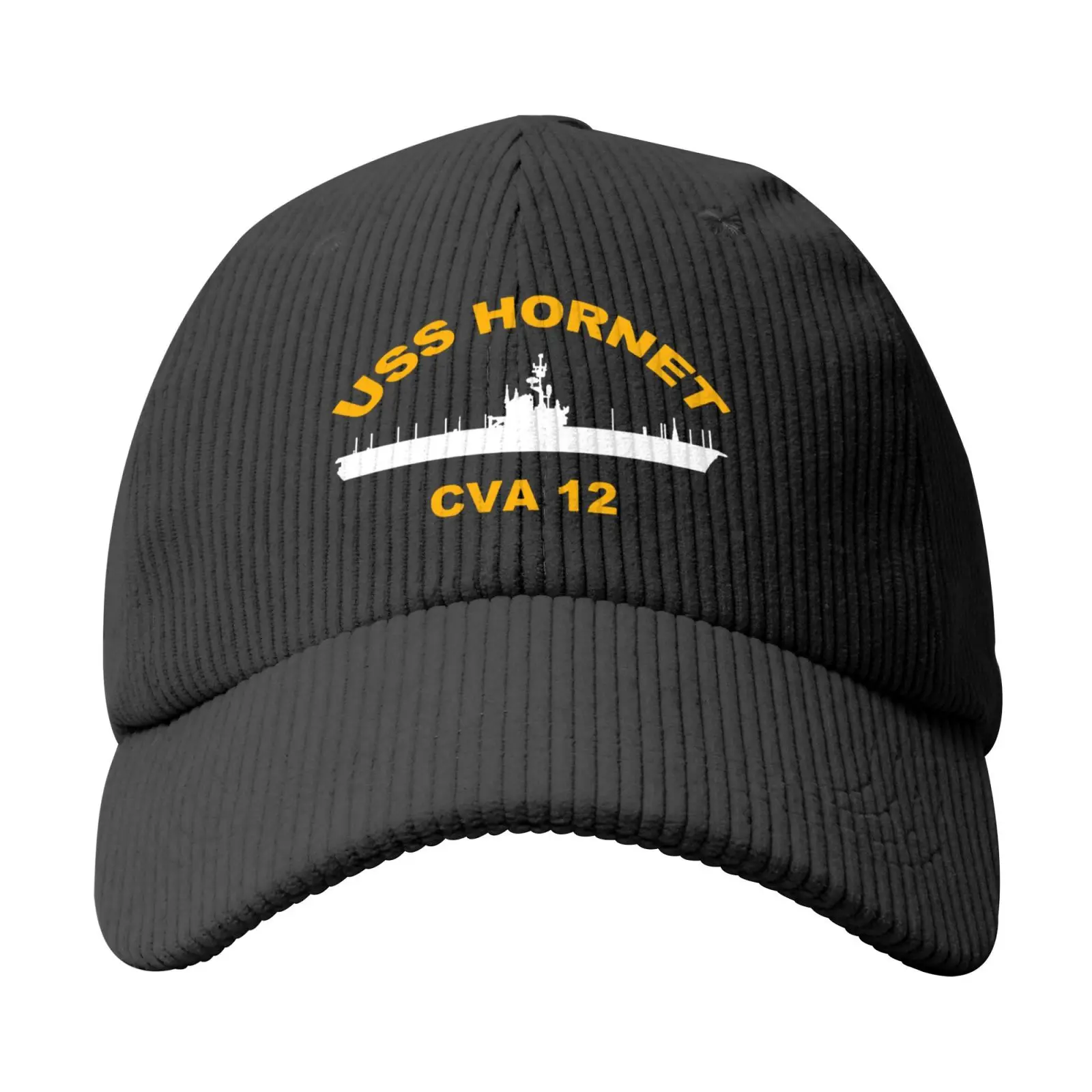 USS Hornet Cv Cva Cvs-12 Flag Corduroy Baseball Cap Fisherman\'s Hat Soft Trucker Cap Casual Sport Hiking Hats for Men Women gift