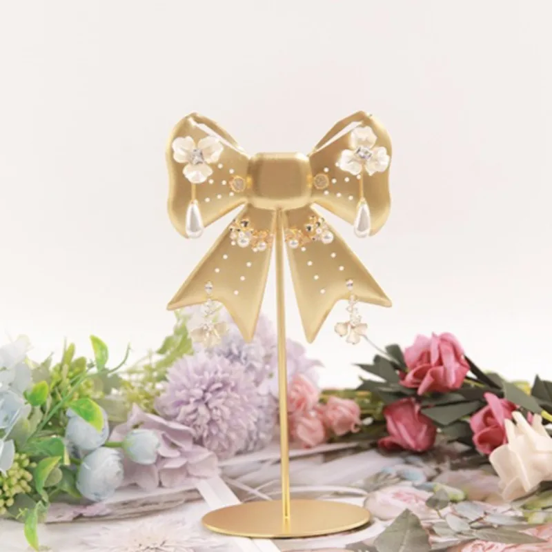 

Metal Earring Display Rack Women Earrings Organizer Stand Aesthetic Creative Jewellery Storage Holder Trinket Jewelry Shelf Prop