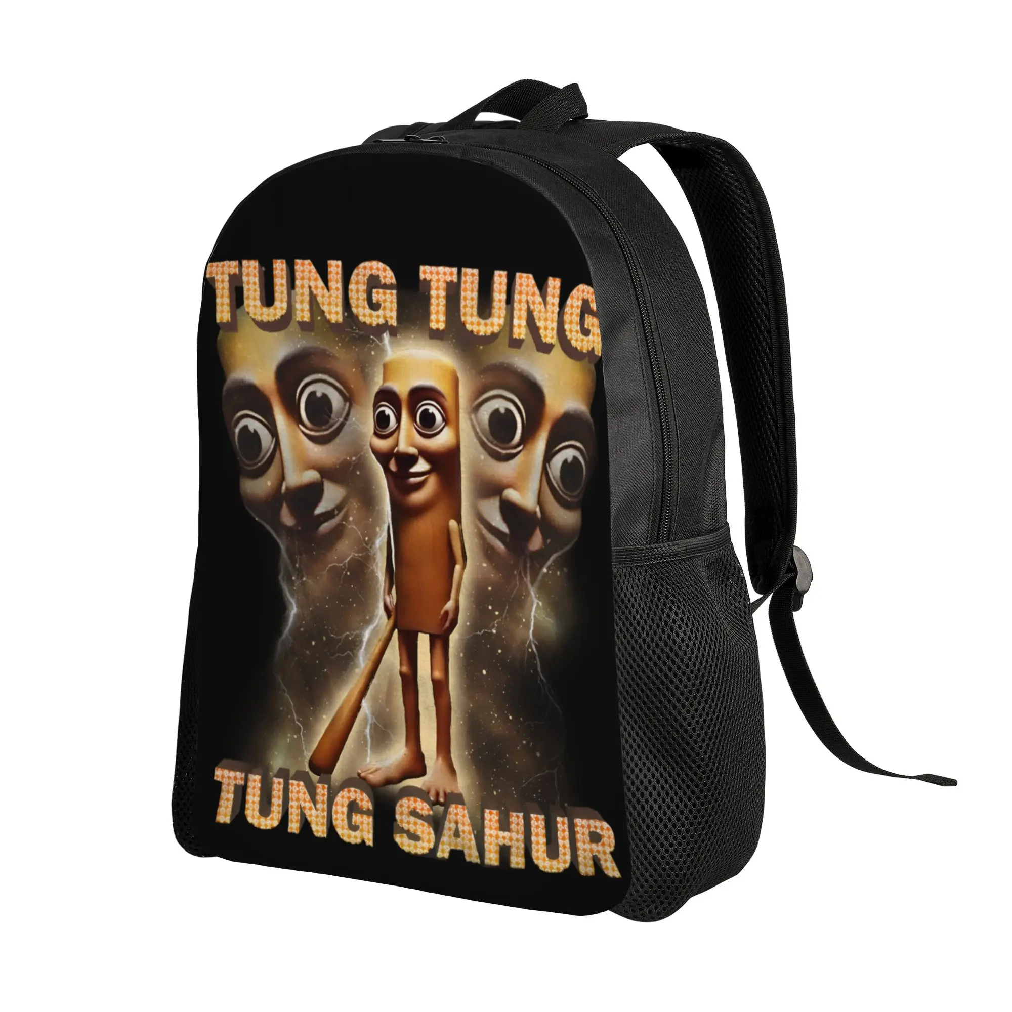 Mochila Tung Tung Tung Sahur para hombre y mujer, mochila informal para escuela secundaria, bolsas de lona para la universidad con diseño de meme italiano, regalo