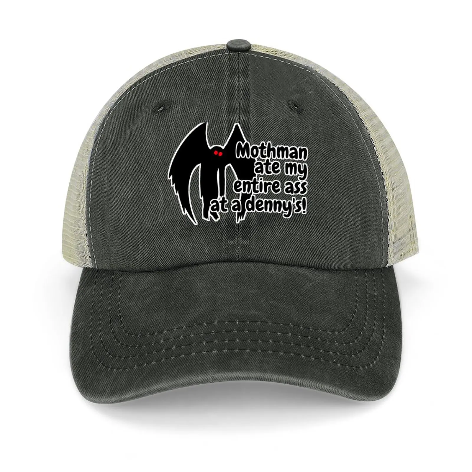 Mothman ate my entire ass at a Denny's! Funny vinyl cryptid bumper Cowboy Hat Custom Cap Hat For Women 2023 Men'S