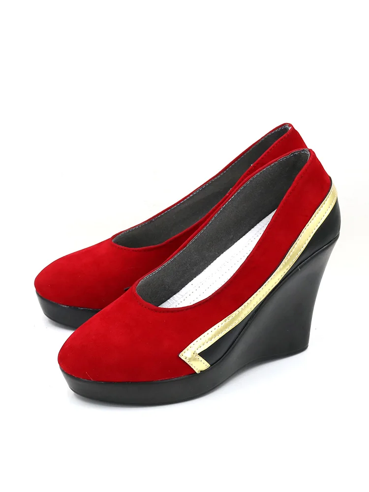 LOL 구미호 Ahri 코스프레 신발 부츠 게임 애니메이션 소녀 할로윈 카니발 신발 맞춤 제작