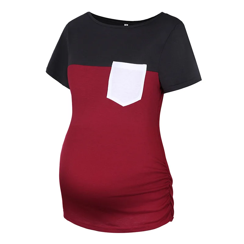 Maternity Short Sleeve Shirts Maternity Wear Maternity Summer Shirts Breastfeeding 0 Neck Sexy Tops Pregnancy T-Shirts