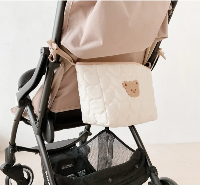 Baby Diaper Bag for Boys Girls Bear Rabbit Embroidered Newborn Nappy Storage Bags Stroller Bag for Baby Diaper Pouch Caddy