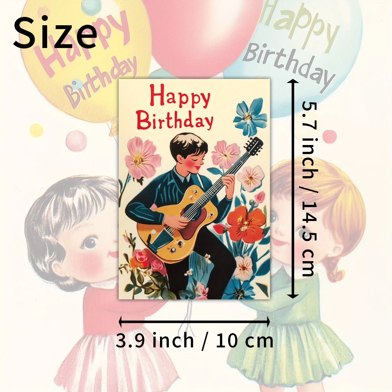20PCS Retro 1950s Happy Birthday Postcard Set, Classic Girl Illustrations, Collectable Decorative Painting Cards