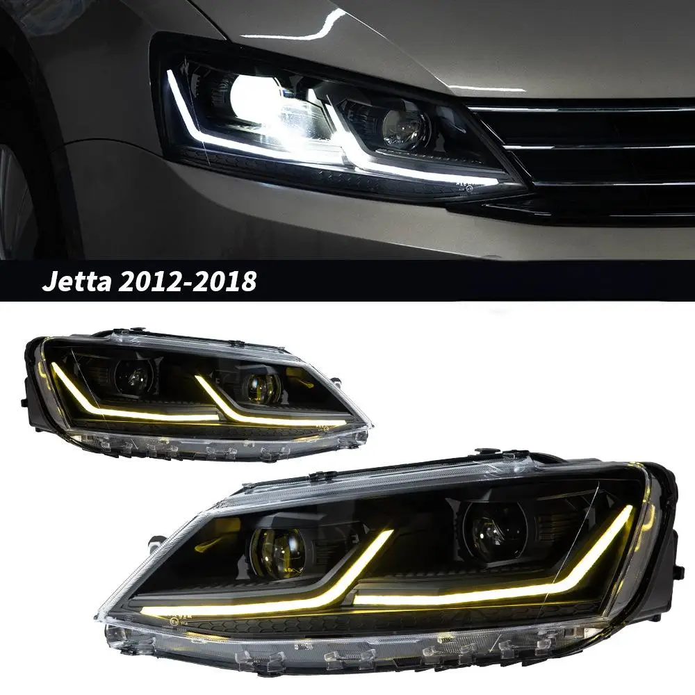 

Car Model for Jetta 2012-2018 LED DRL Dynamic Signal High and Low Beam Day Running Light DRL Light Auto Lamps