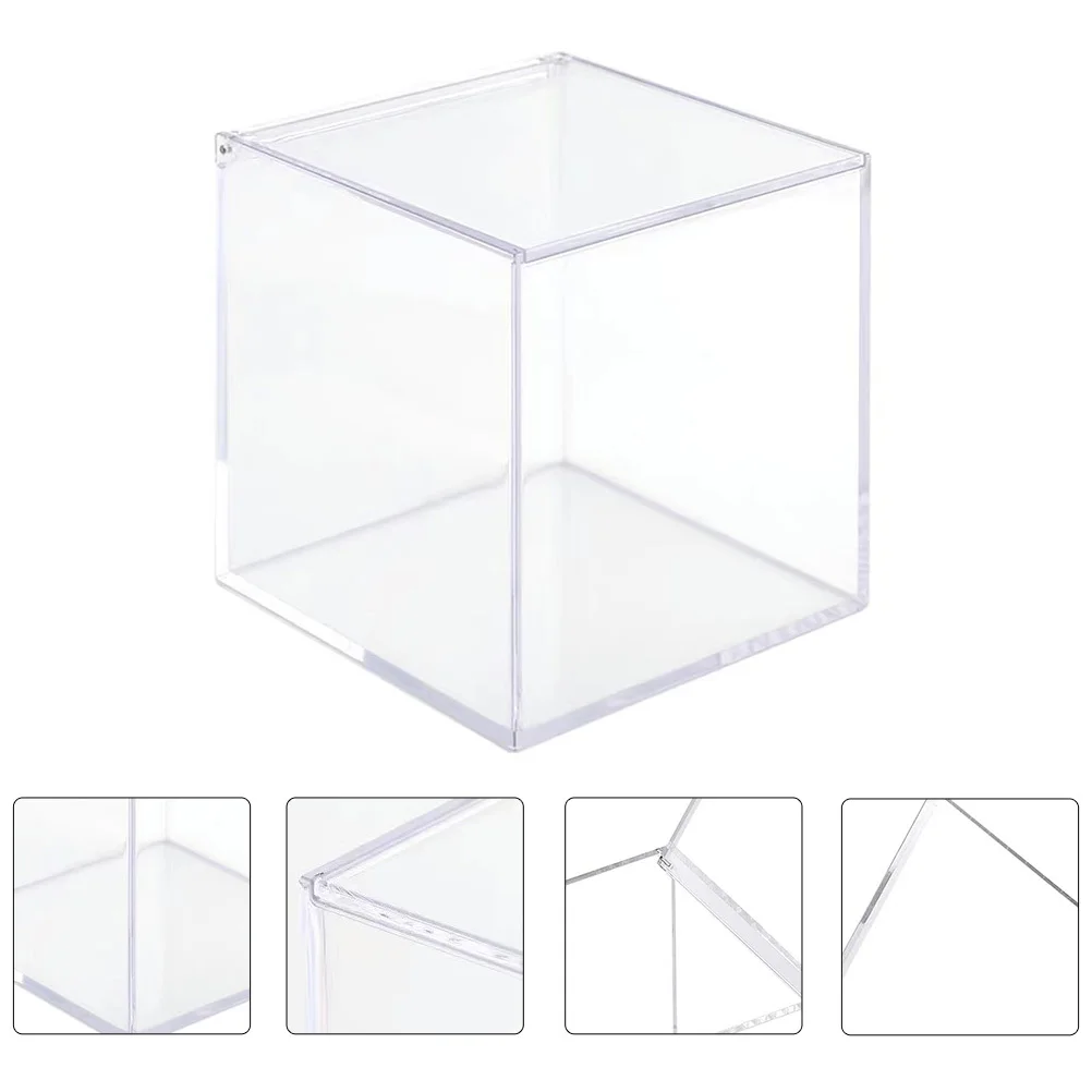 

1Pcs Dustproof Acrylic Storage Box Transparent Desktop Organizer Capsule Jewelry Holder for Sundries Home Storage