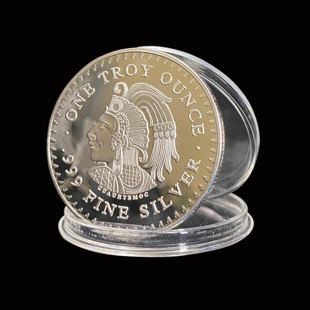 Mexican Mayan Silver Coin 40*3mm Maya IS Important Classical Culture Commemorative Coin Collection