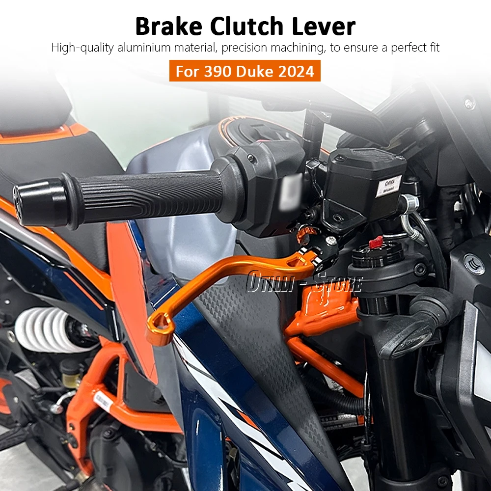 New Brake Clutch Levers Orange Kit 390 Duke Motorcycle Accessories CNC Aluminum For 390 DUKE 390DUKE 390Duke 2024