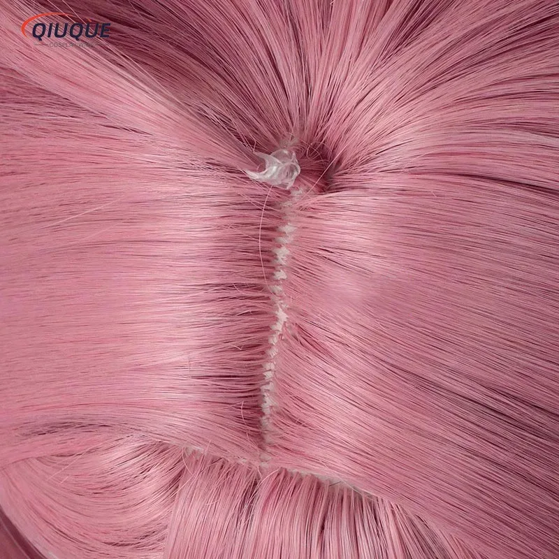 LQAira Shiratori Cosplay Wig Anime Dandadan Pink Short Momo Ayase Heat-resistant Fiber Hair Wigs+ Wig Cap