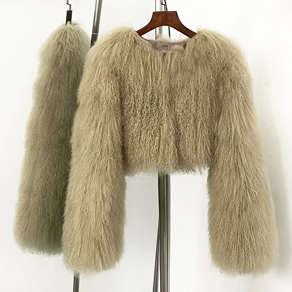 Chaqueta con piel Natural para mujer, novedad en chaquetas y chaquetas, ropa femenina, prendas de vestir exteriores, abrigo de invierno de lujo, abrigo de piel auténtica para mujer 2025