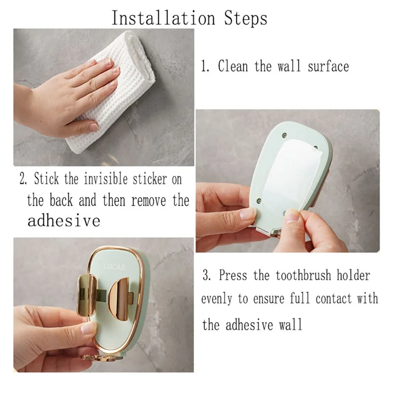 ABDJ-Porta spazzolino elettrico Traceless Stand Organizer Porta spazzolino a parete Porta dentifricio
