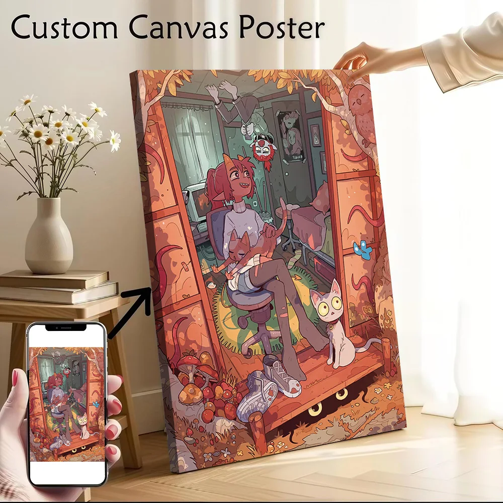 Chilling Canvas Poster Customizable Pictures Wall Art Canvas Painting for Luxury Decoration Decorative Picture Room Ornaments