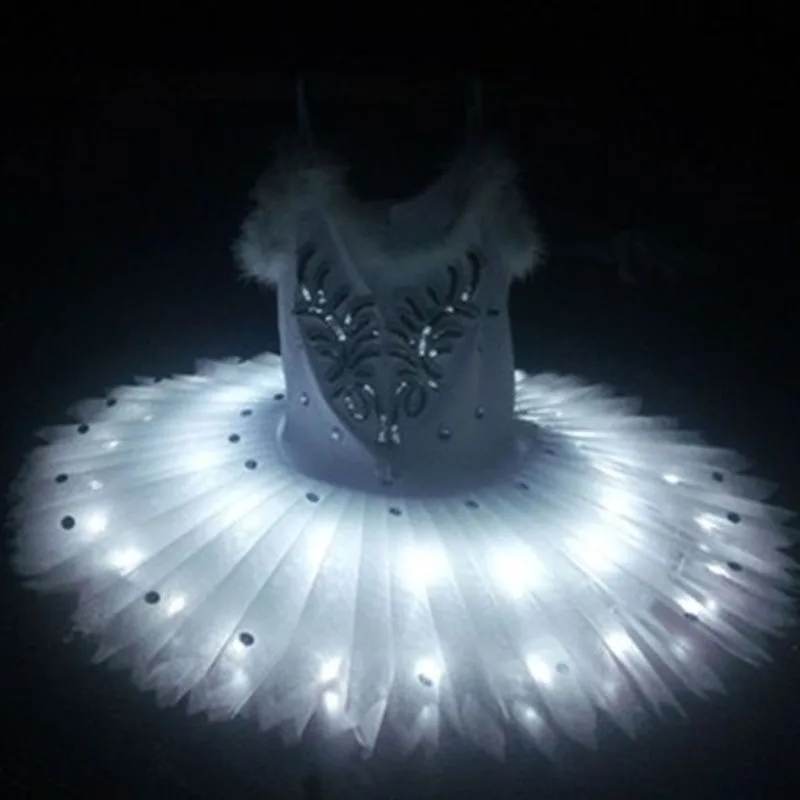 Светящаяся юбка-пачка, флуоресцентный балетный танцевальный костюм, одежда для выступления на сцене, свадебная вечеринка, сверкающее платье принцессы, ночник