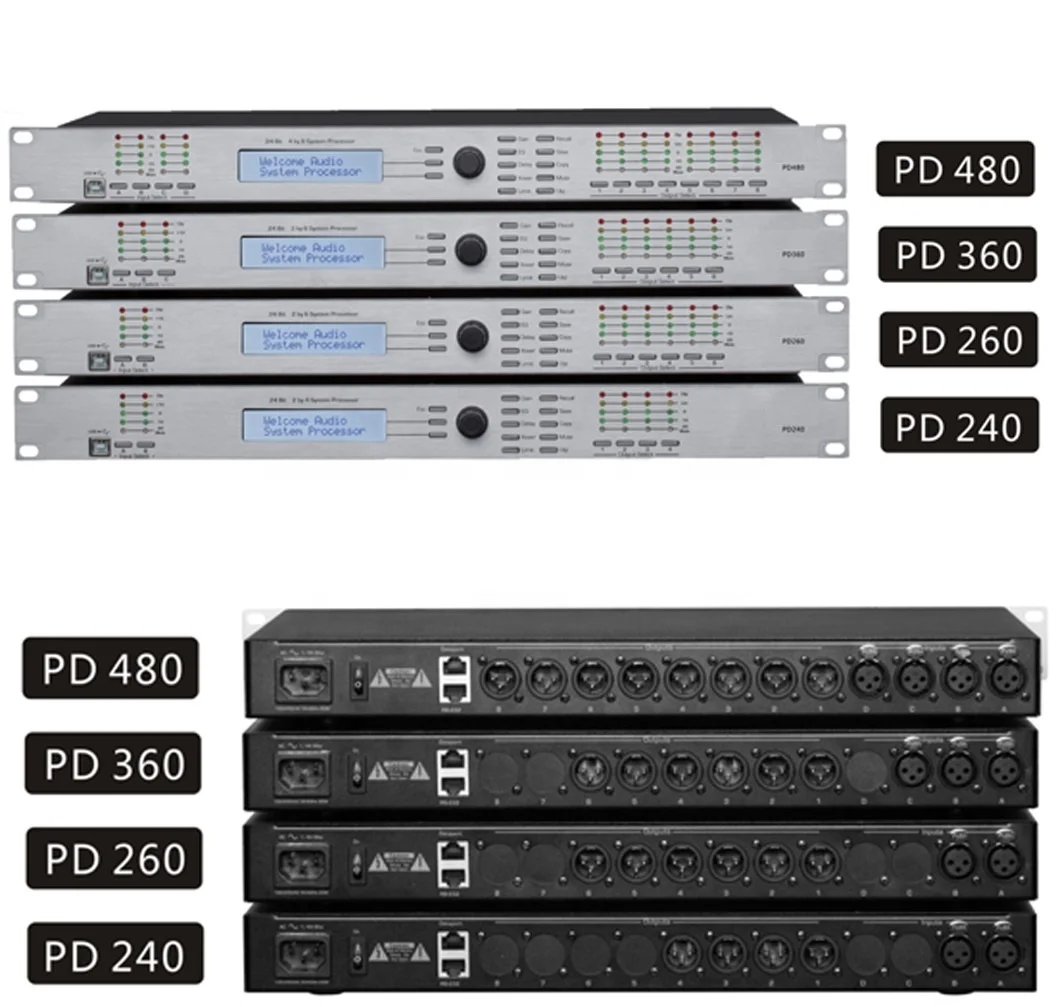 Professional 3 By 6 Digital Audio Processor 4 In 8 Out Sound Crossover/system Processor Linkwitz-riley Bessel Butterworth Filter