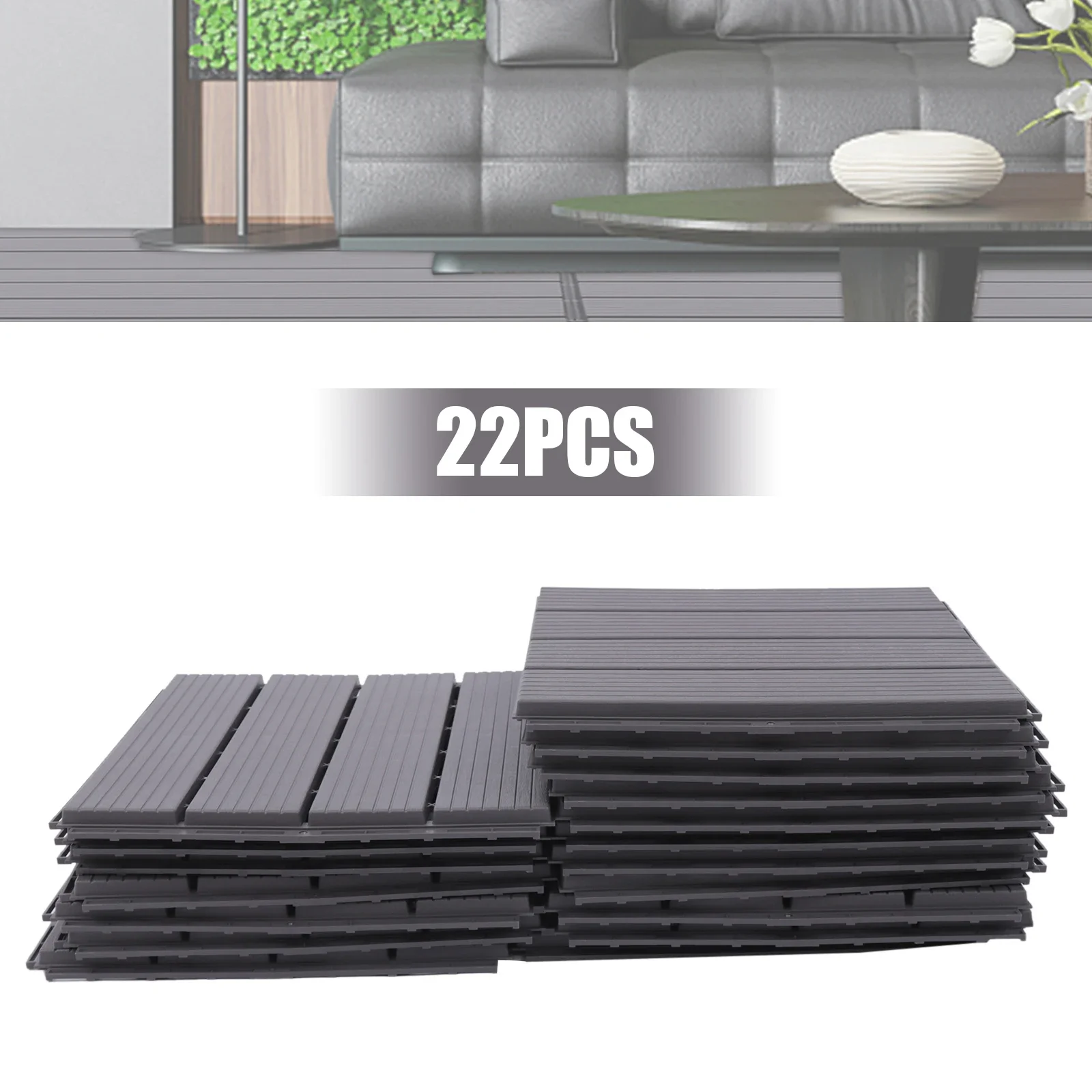 

22 Pack Hardwood Patio Deck Flooring Tile Wood Outdoor Interlocking Flooring Tiles Interlocking Patio Tiles