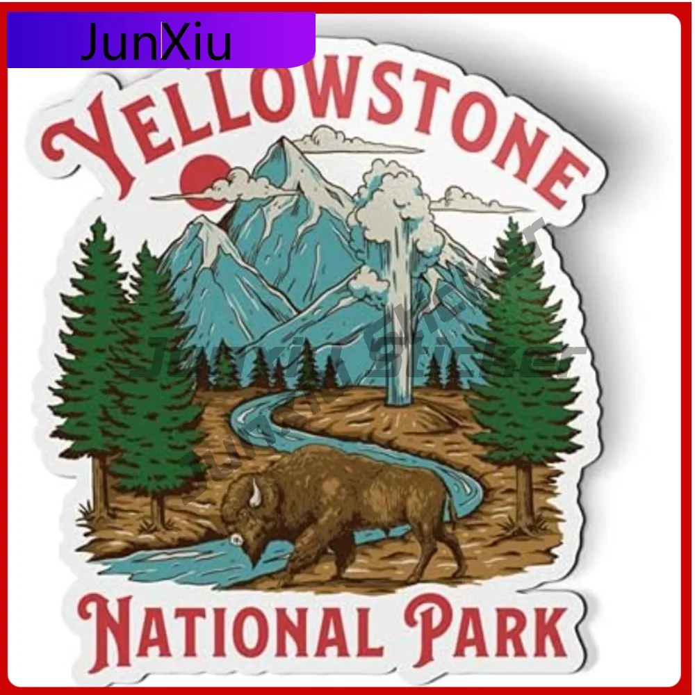 

Yellowstone National Park for Unique Car Motor Home Window Bumper Boat Vinyl Truck Sticker Unique Cool Vintage Retro
