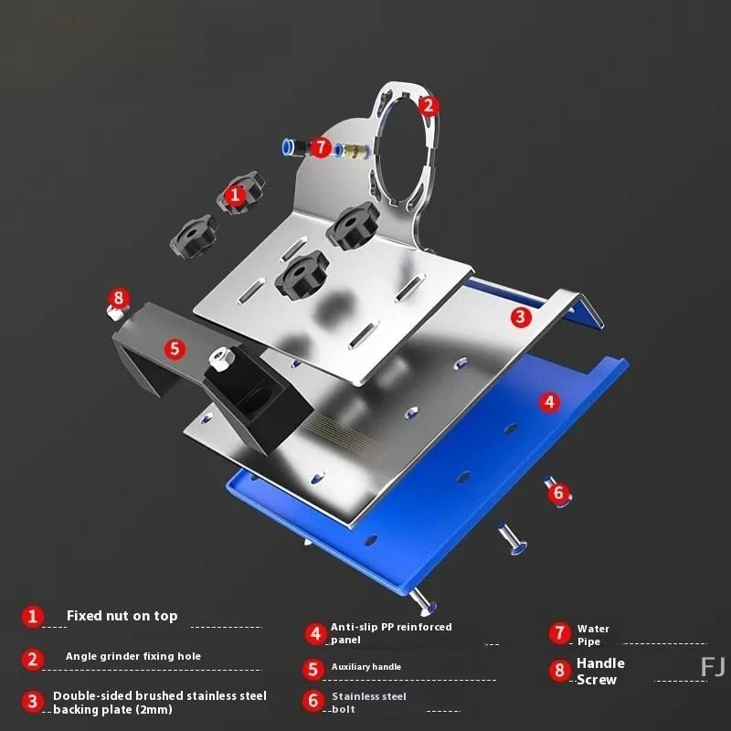 [YU]45° Angle Tile Chamfering Tool Angle Grinder Stand Tile Chamfer Cutting Tile Edge Smoother For Cutting Tile Ceramic Stone