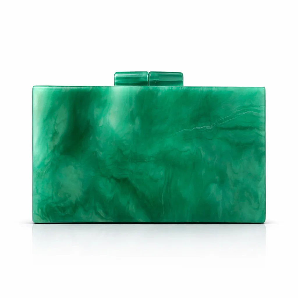 Acrylic Marble Pattern Women's Handbag Casual Square Box Bag Girl Purse Clutch Fashionable Design Geometric Clutch Bag - view 6