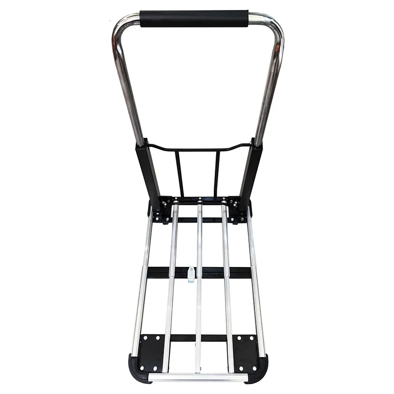 330 lbs. Capacity Extendable Folding Aluminum Four-Wheel Flatbed Car Platform Trolley Portable Hand Truck Cart