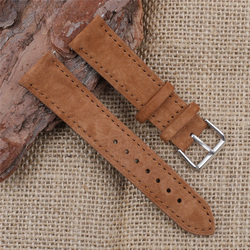 الجلد المدبوغ جلد طبيعي حزام الساعات ل Seiko خمر اليدوية خياطة الرجال سوار ل رولكس 18 مللي متر 19 مللي متر 20 مللي متر 22 مللي متر 24 مللي متر حزام ساعة اليد #1