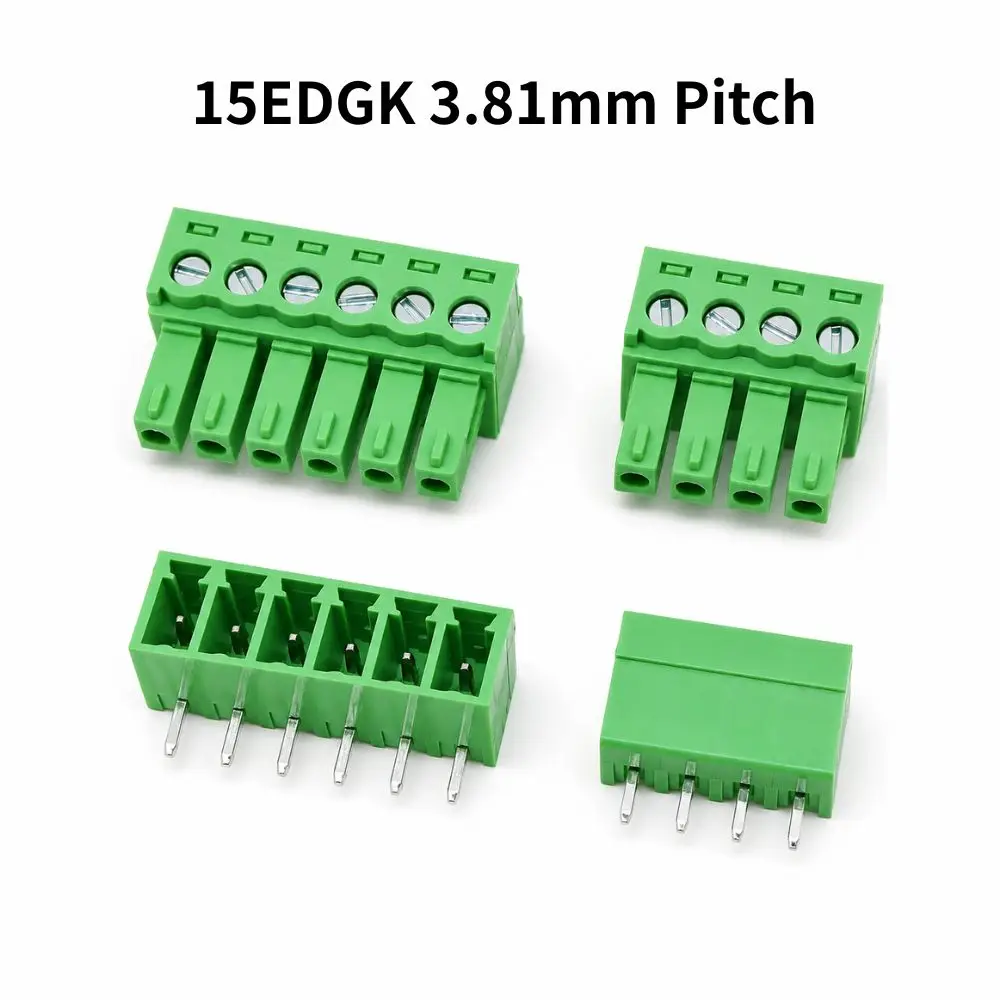 5Set 15edgk 3.81mm pitch pluggable terminal block 2edg 3.81