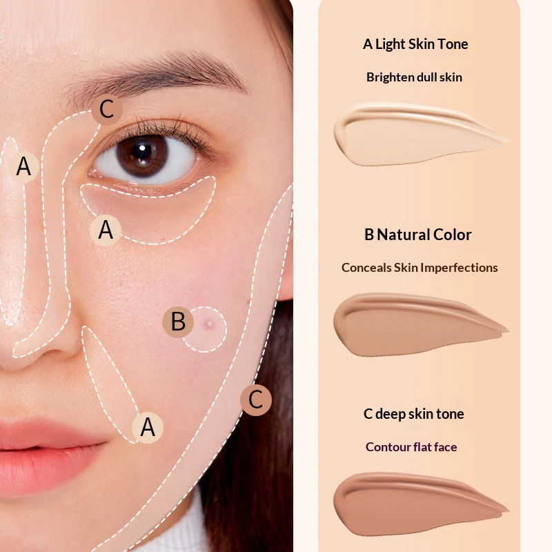 คอนซีลเลอร์ 3 สีของ SVMY ปกปิดจุดด่างดำบนใบหน้าและรอยตำหนิได้อย่างมีประสิทธิภาพ ปกปิดรอยคล้ำใต้ตา กันน้ำ ติดทนนาน และเป็นธรรมชาติ