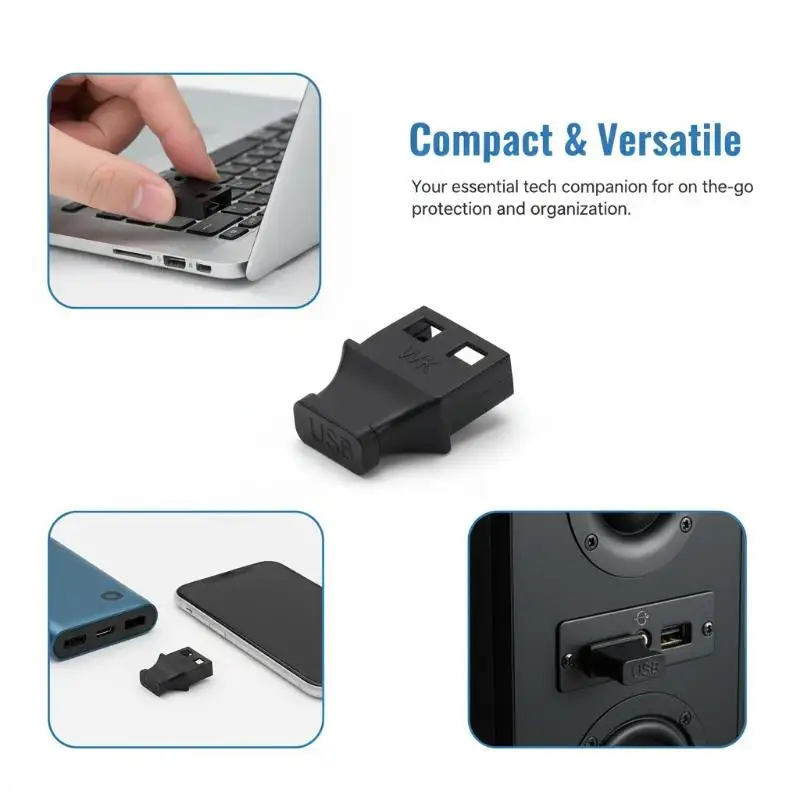 ★▲Anti Dust USB Plug Cover 5Pcs 10Pcs With Handle Design For Laptop Computer Socket Silicone Easy Insert Remove Caps