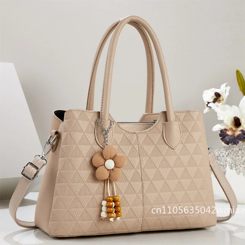New Women's Crossbody Bag Fashion High Quality Women's Handbag Solid Color Versatile Large Capacity Multi Functional Mom Bag