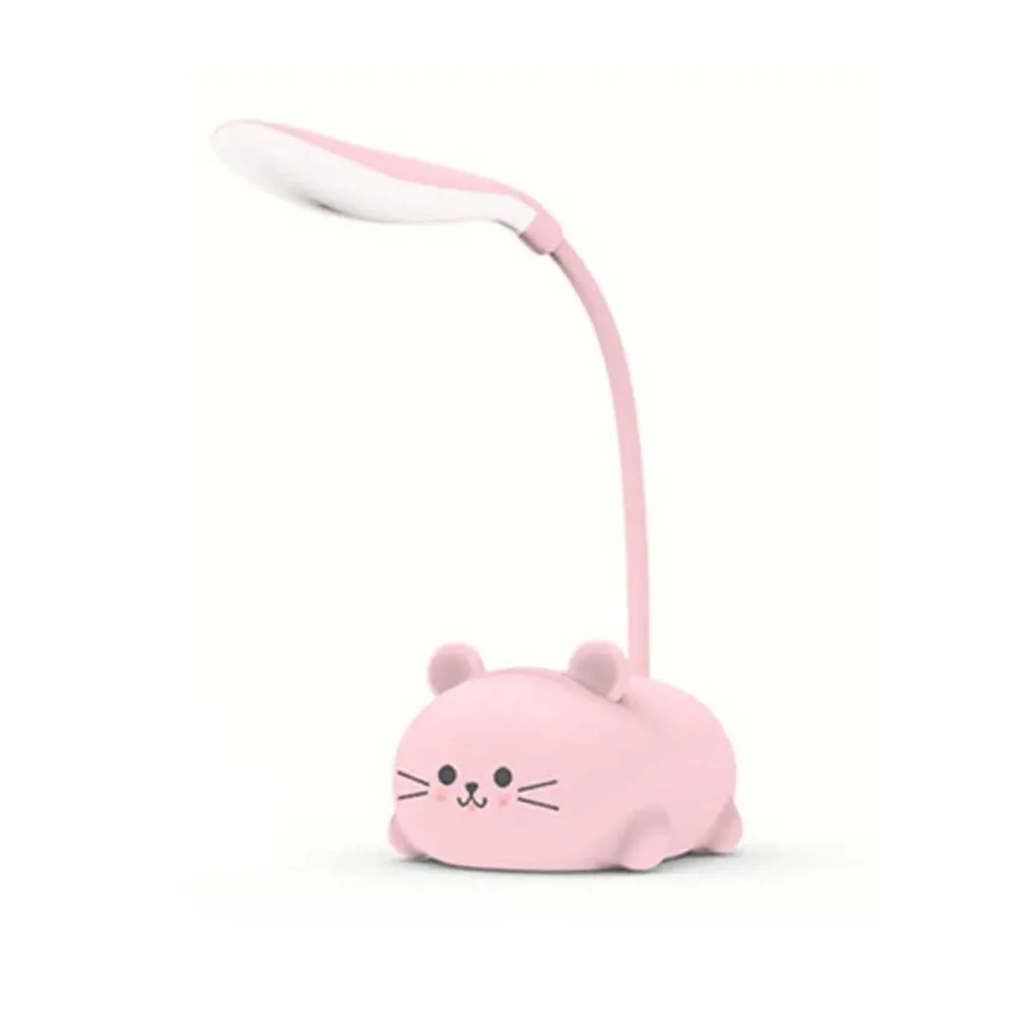 Lámpara de mesa de luz nocturna Led para niños, luz de dibujos animados, Linda mascota, gato, Usb, protección ocular, lámpara de escritorio blanca cálida, lectura