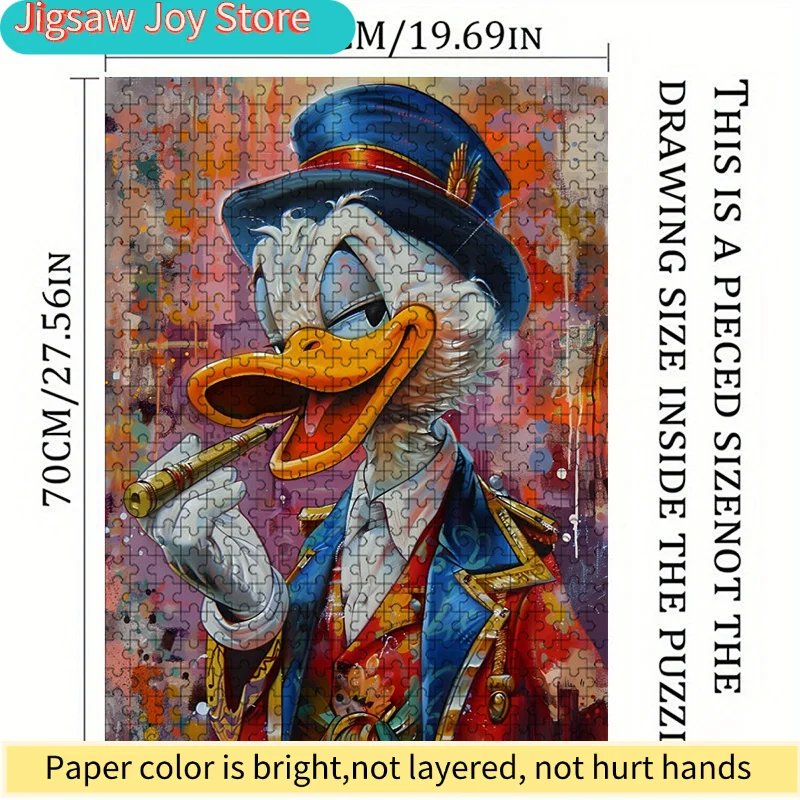 จิ๊กซอว์โดนัลด์ดั๊กขนาดใหญ่ 1,000 ชิ้น เหมาะสำหรับทุกเพศทุกวัย - ชิ้นส่วนที่แตกหักง่าย กิจกรรมครอบครัวที่ท้าทายและสนุกสนาน โดนัลด์ดั๊กที่เป็นที่รู้จัก