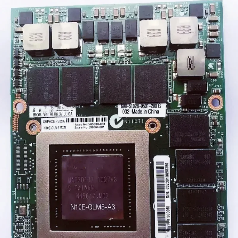Q5000m video graphics card, 5000m N10E-GLM5-A3, MXM 3.0, 2GB, suitable for Dell M6600, M15X, HP 8740W, 8760W
