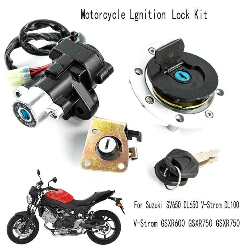 Motorcycle Lgnition Switch Lock Kit Seat Lock For Suzuki SV650 DL650 V-Strom DL100 V-Strom GSXR600 GSXR750 GSXR750 Accessories