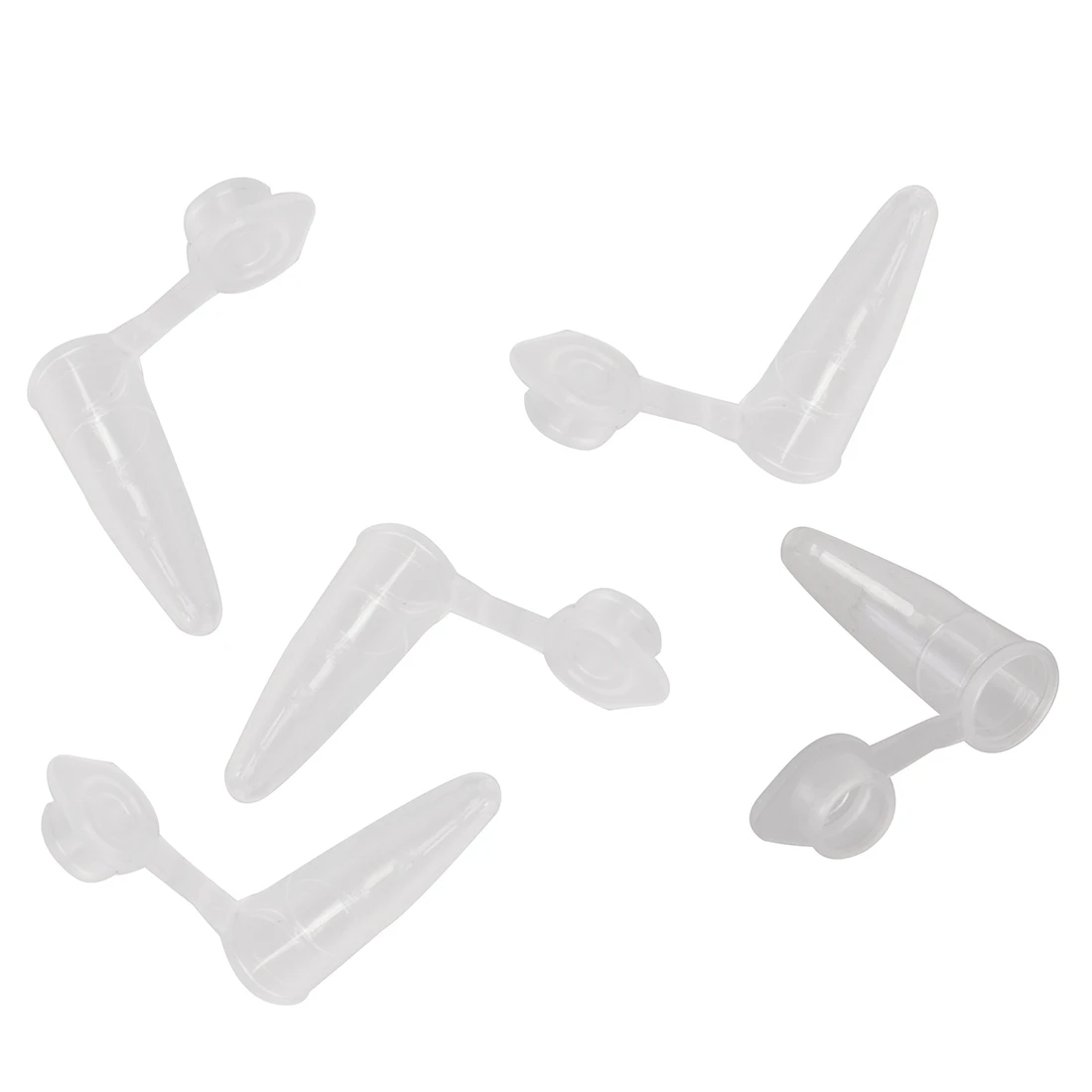 A24P 1000 tubos de centrífuga de fondo redondo de 0,2 Ml con tapas adjuntas blanco transparente y 1000 piezas de 0,5 Ml