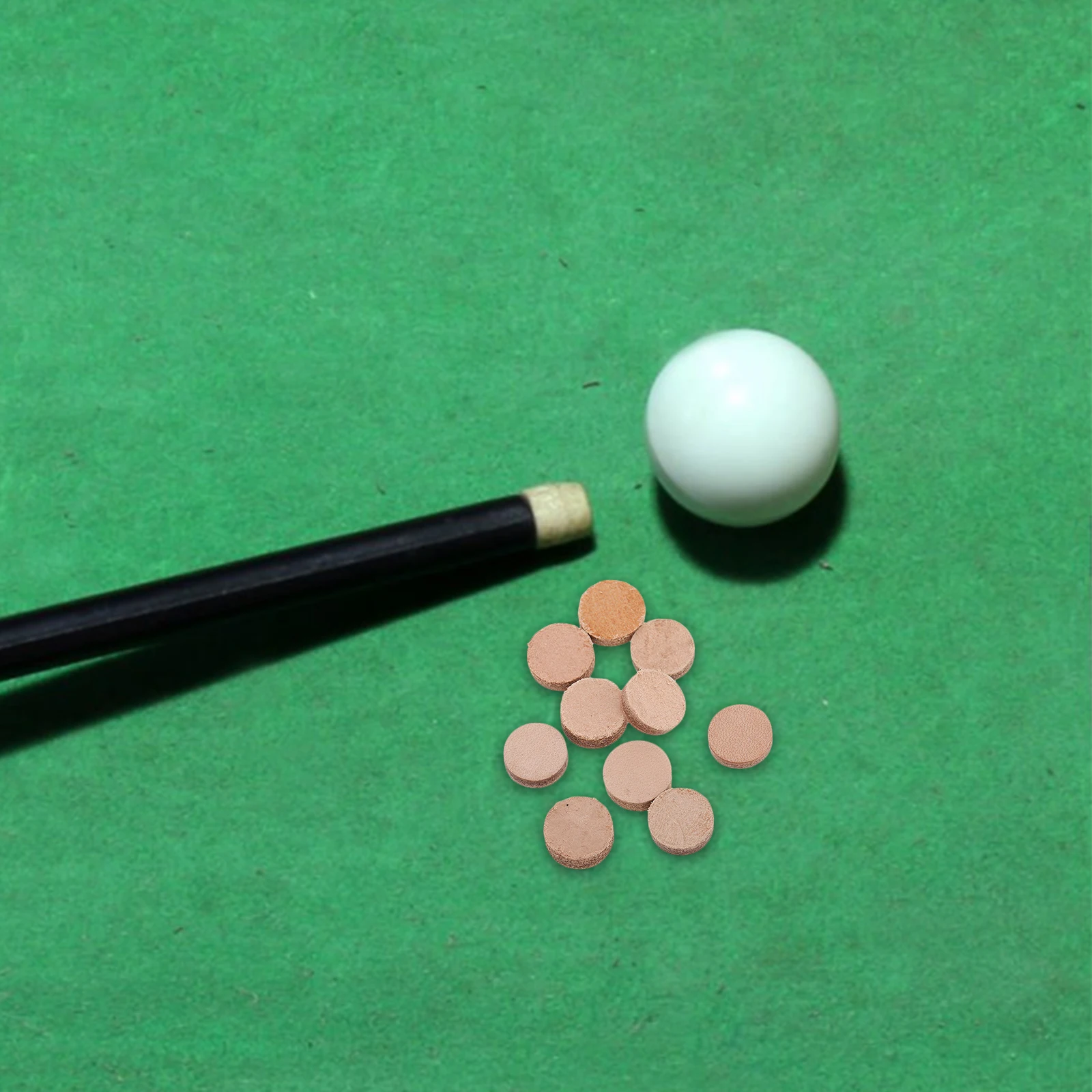 

10pcs Pu Durable Snooker Tip Repair Lightweight Portable Accessories For Billiard Players Stick Replacement Kit Snooker Stick
