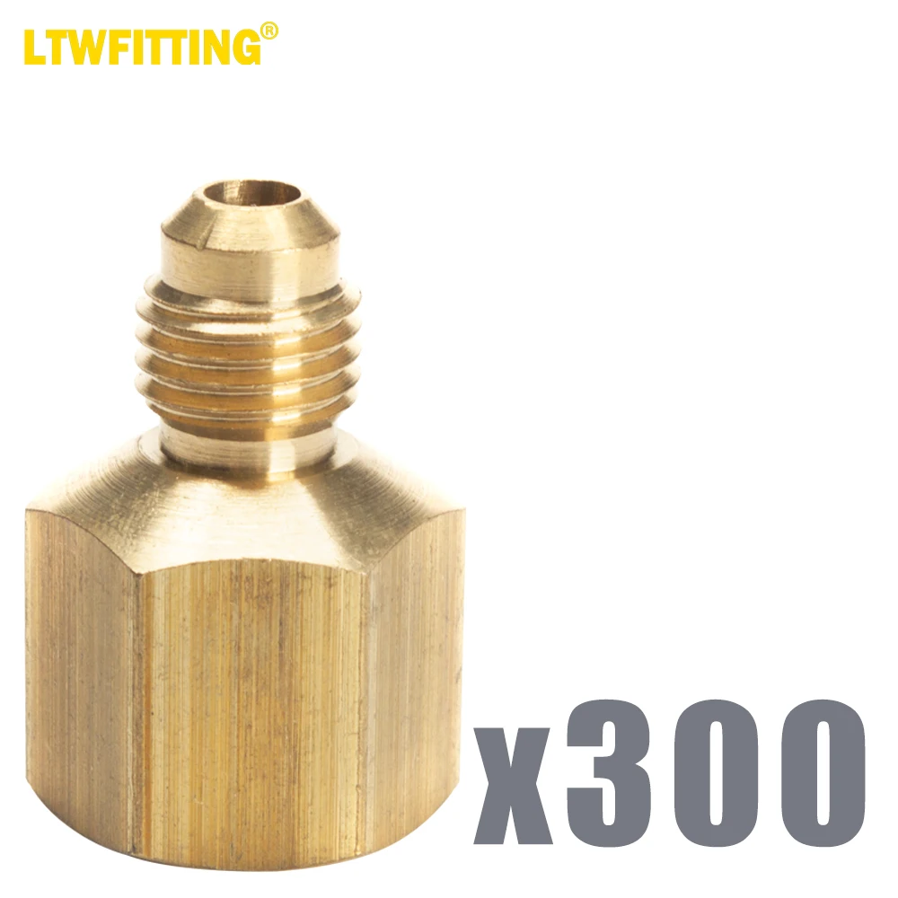 

LTWFITTING Brass Fittings 45 Degree Flare 1/4" OD x 3/8" Female NPT Connector(Pack of 300)