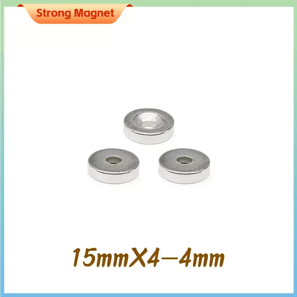 

10/20/50/100Pcs 15x4-4mm Small Round Super Strong N35 Search Magnet Countersunk Neodymium Magnet Disc Imanes Fishing Magnet