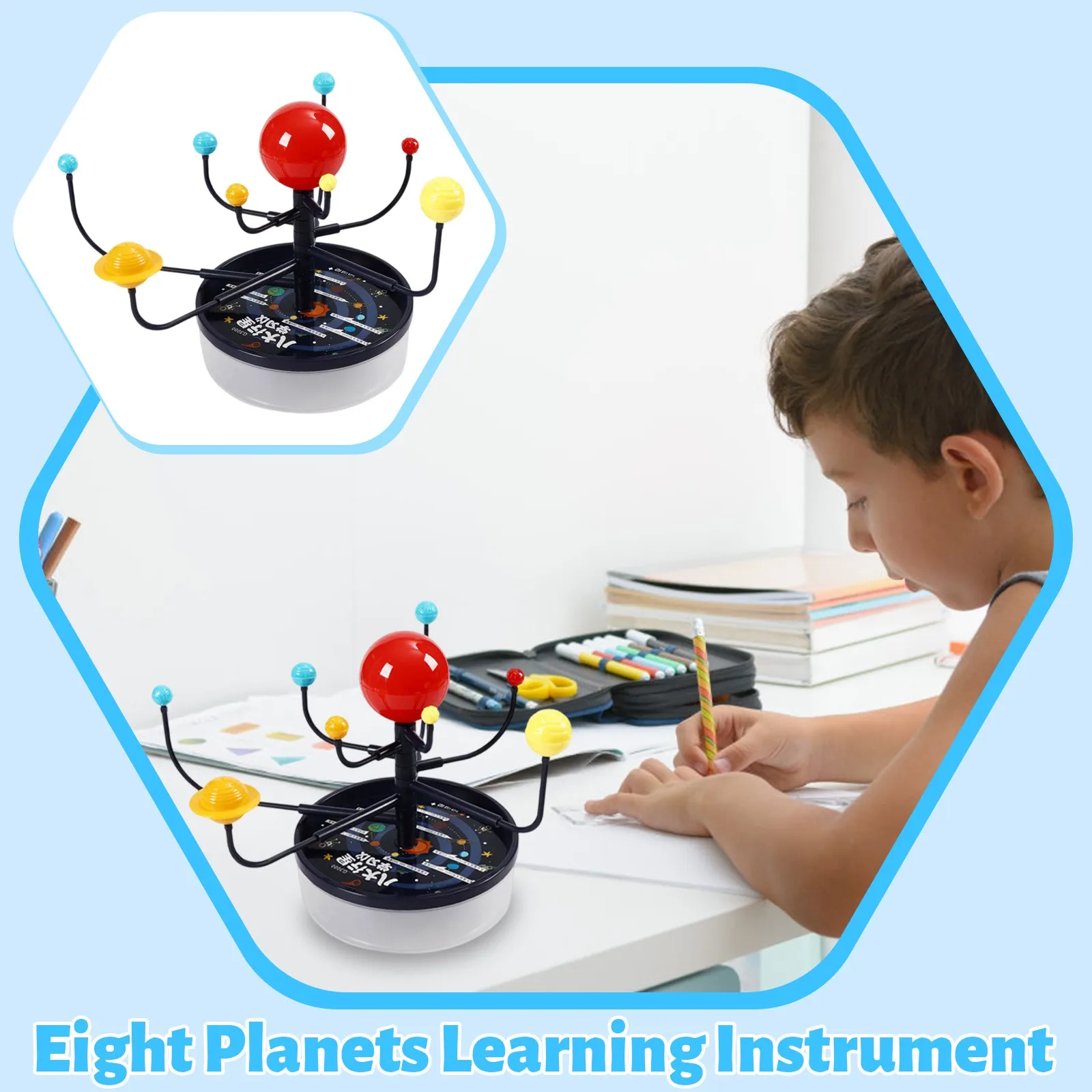 Kit de modelo de sistema Solar, juguete de aprendizaje de planetas STEM para niños, experimento científico, herramienta educativa interactiva para astronomía